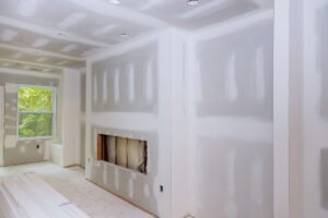 Newly installed drywall in an El Paso home.